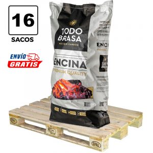 Minipalet carbón ENCINA 15Kg. (16 sacos)