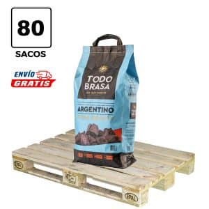 Minipalet sacos carbón ARGENTINO 3Kg. (80 sacos)