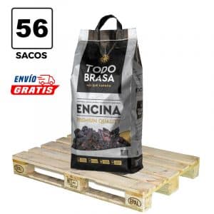 Minipalet carbón ENCINA 4Kg. (56 sacos)