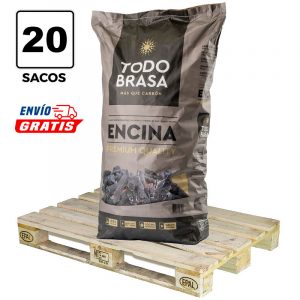 Minipalet carbón ENCINA 12Kg. (20 sacos)