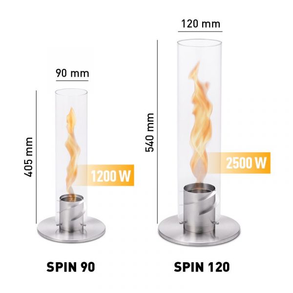 SPIN 120 Table Fire Plata