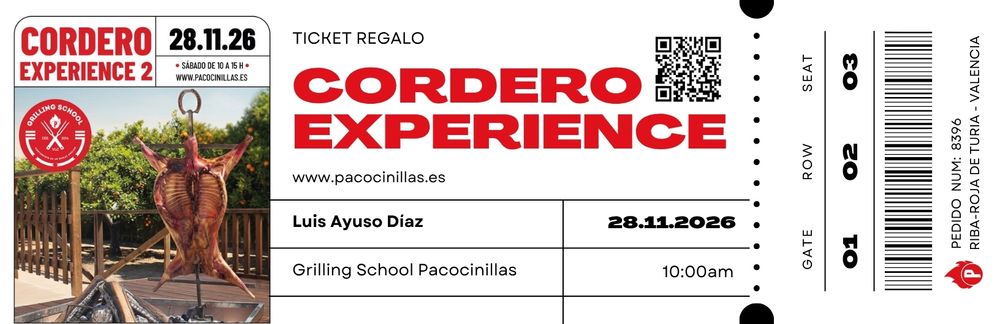 CORDERO-EXPERIENCE-BONO-REGALO Bono regalo Cordero Experience